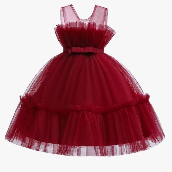 Other - Burgundy Princess Tulle Dress | Special Occasion
